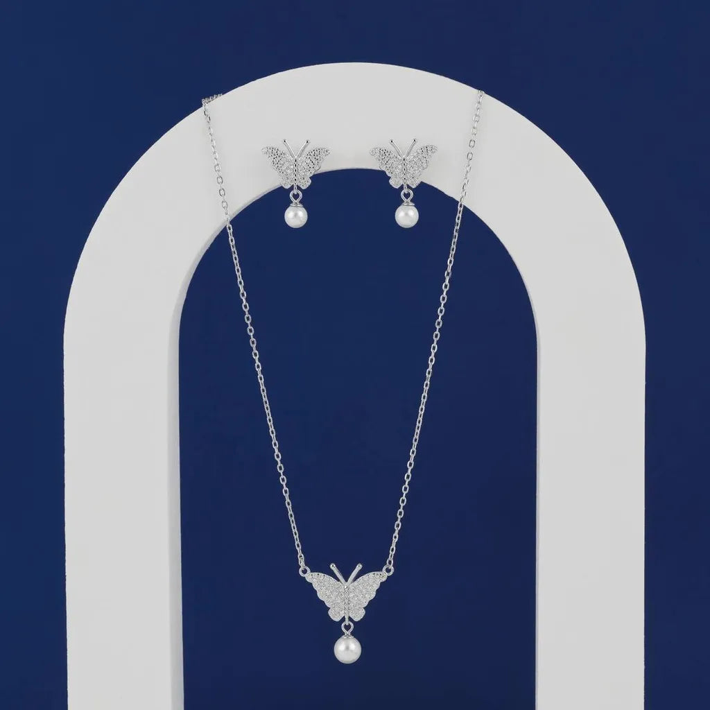 Butterfly Stone Studded Chain Set