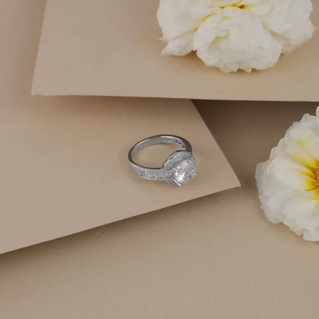 Classic Crystal Solitaire Ring