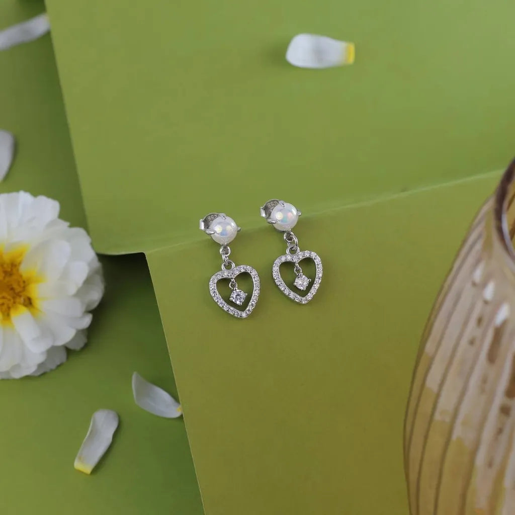Heart Drop Earrings