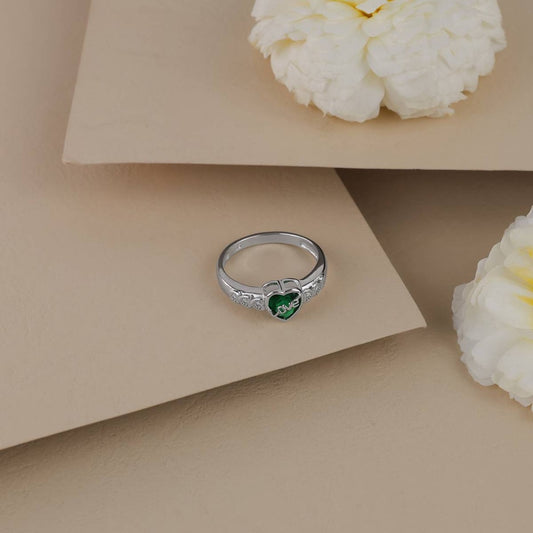 Green Crystal Love Ring