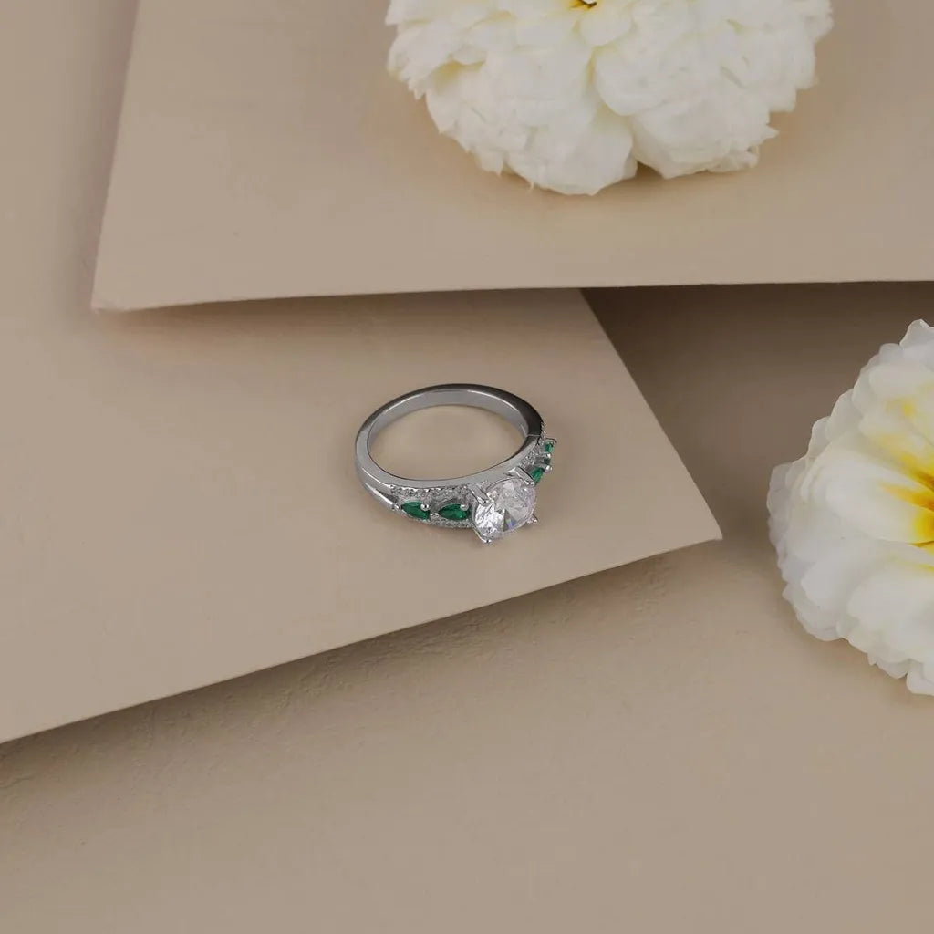 Green Crystal Ring