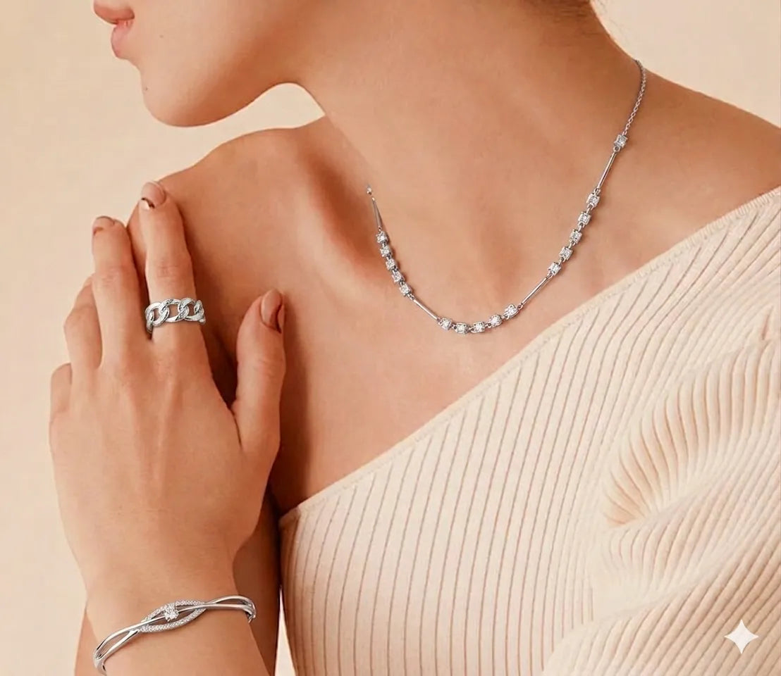 Blue Hand-Heart Ring
