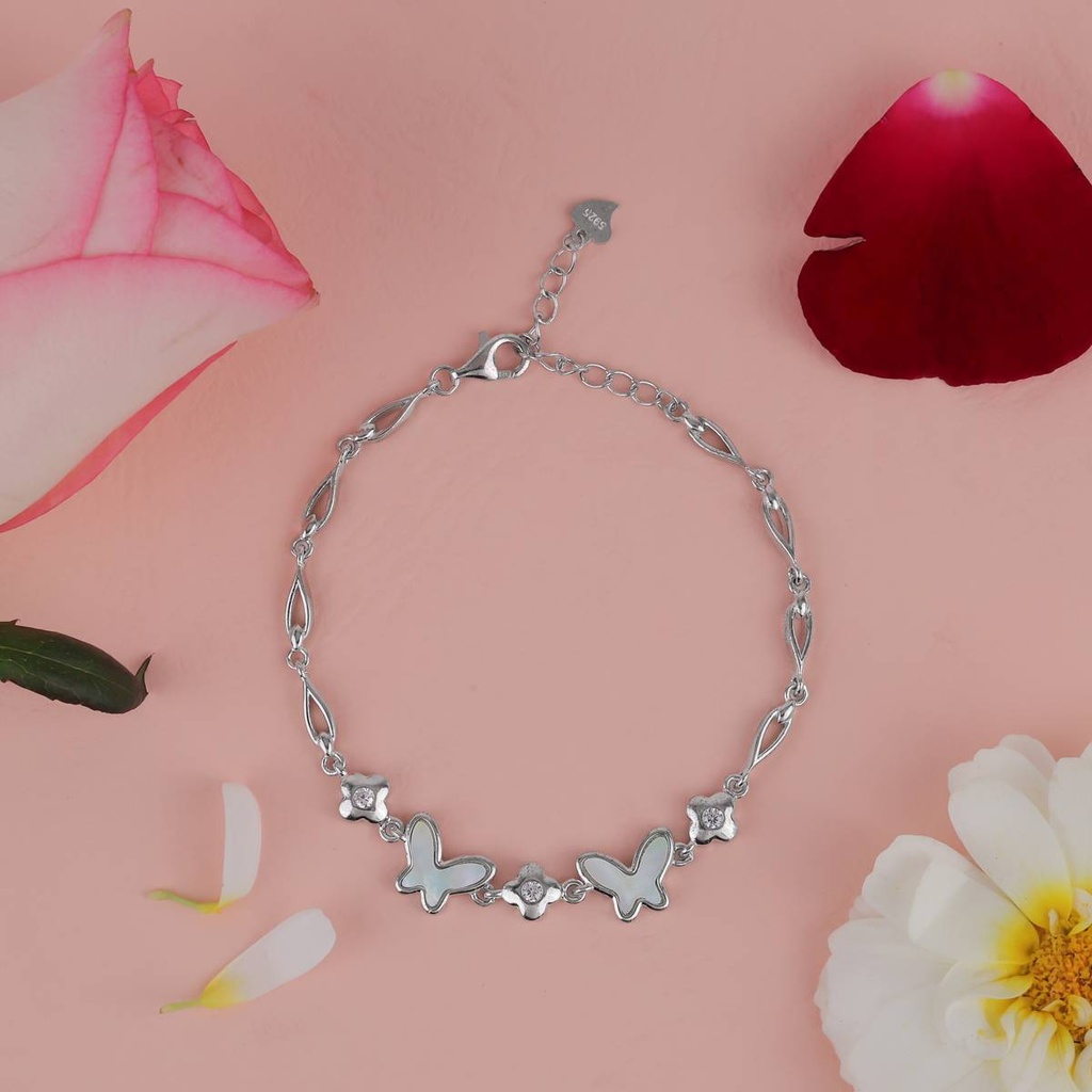 [BR-CLBF-005] Clover Butterfly Bracelet