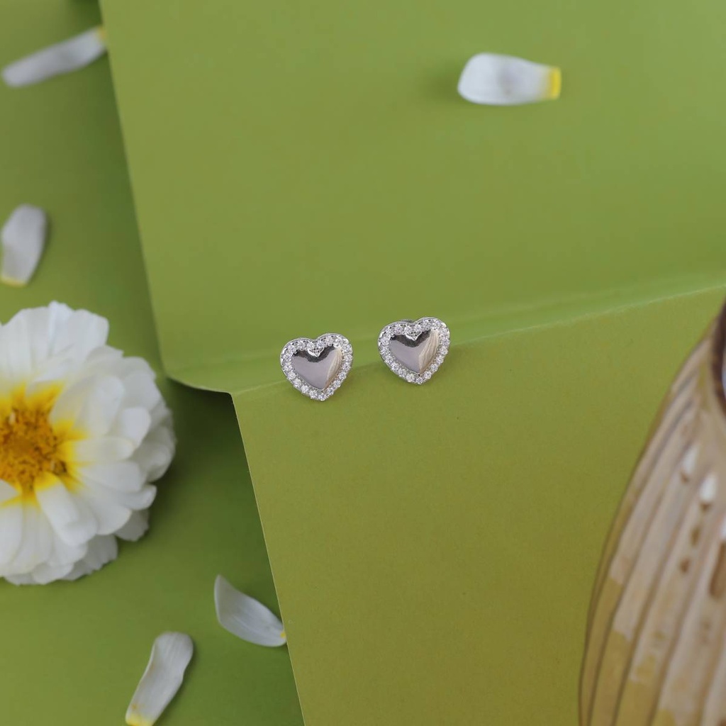 [ER-HCRY-019] Heart Crystal Earrings