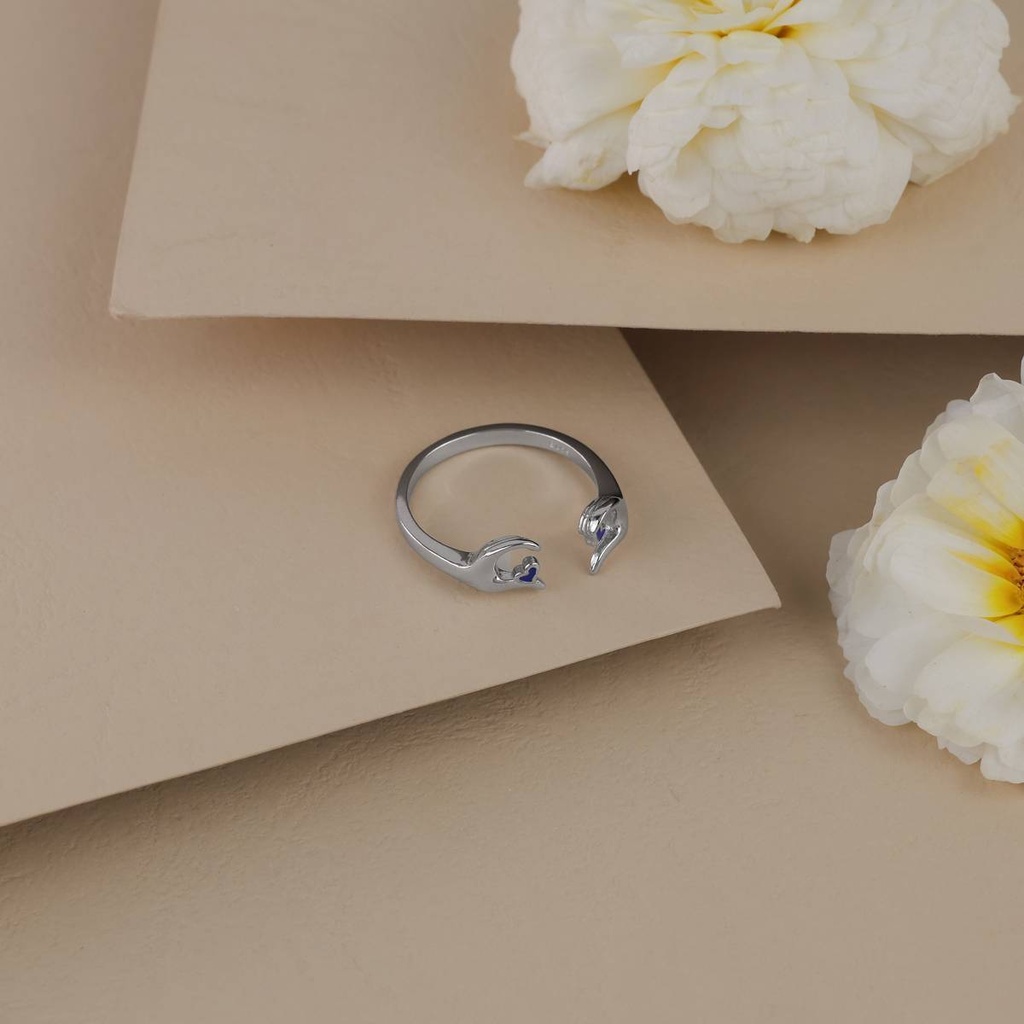 Blue hand-Heart Ring (5 - 44.8 mm)